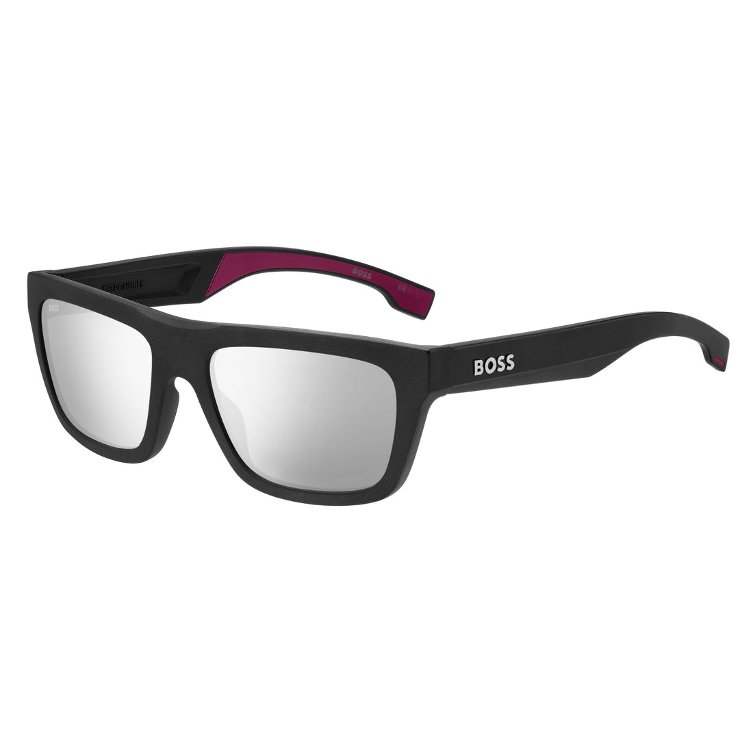 BOSS 1450/S MATTE BLACK BURGUNDY