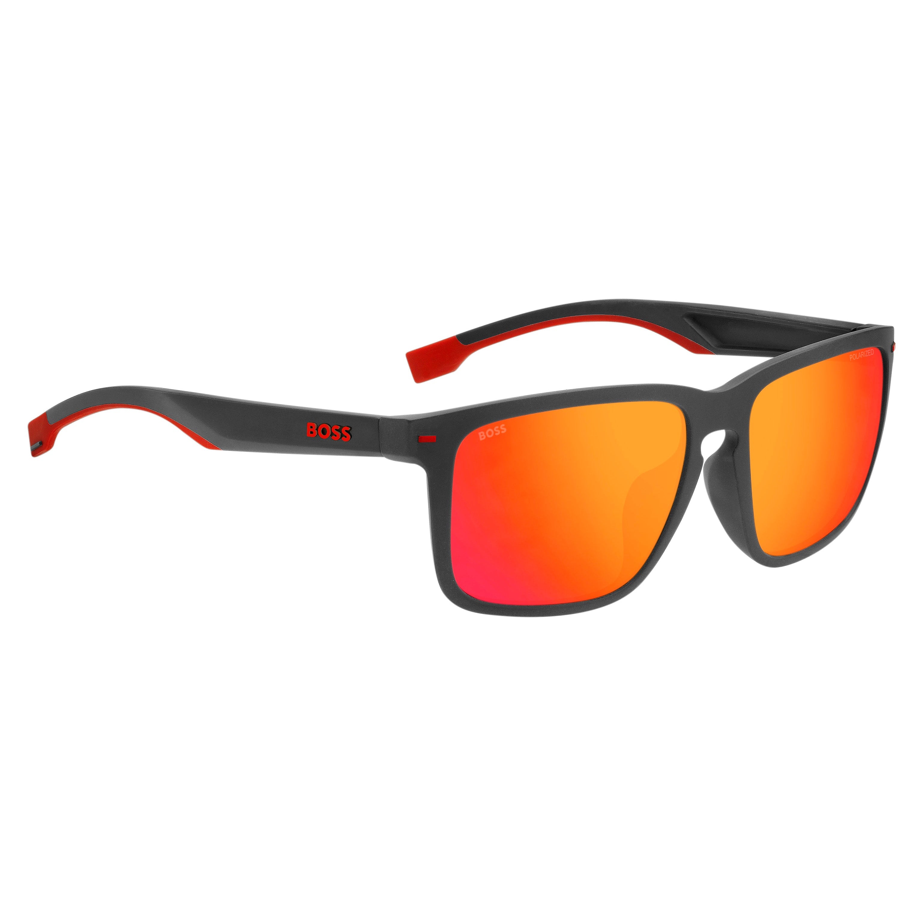 BOSS 1542/F/S MATTE GREY RED