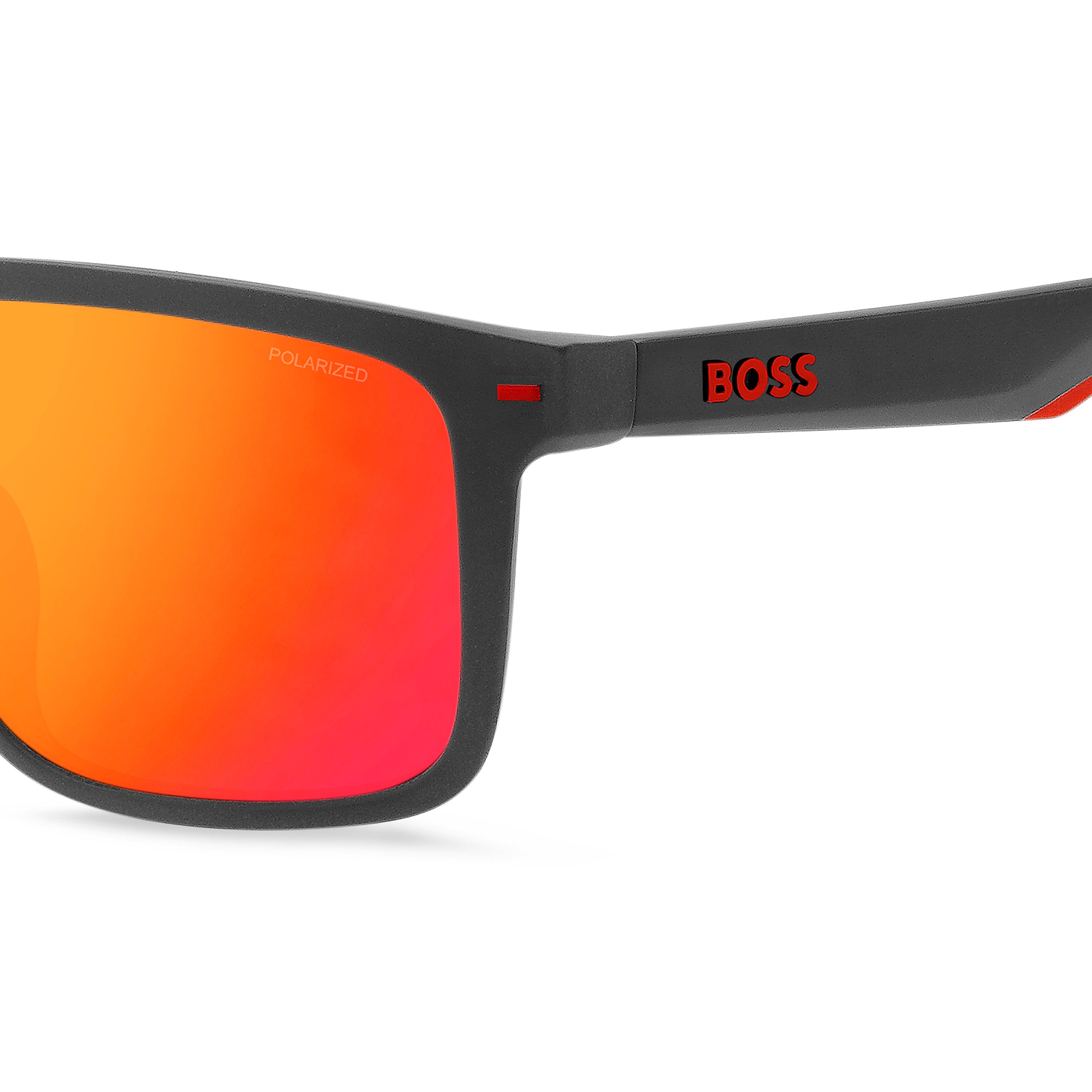 BOSS 1542/F/S MATTE GREY RED