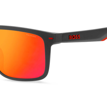 BOSS 1542/F/S MATTE GREY RED